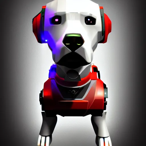 Prompt: Cyborg dog, trending on artstation