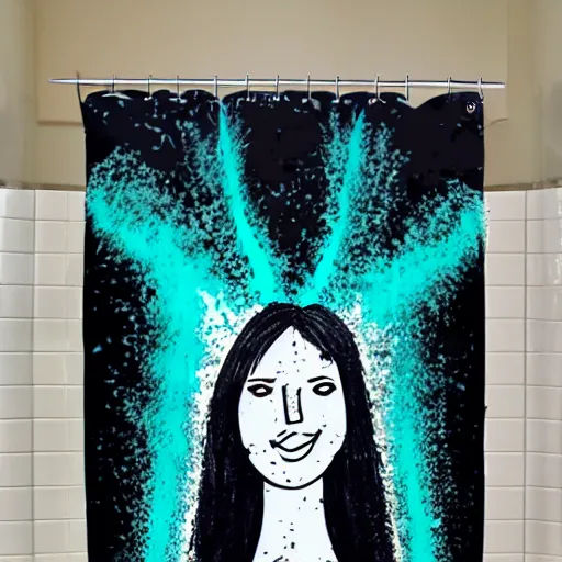 Image similar to shower bathroom hair art