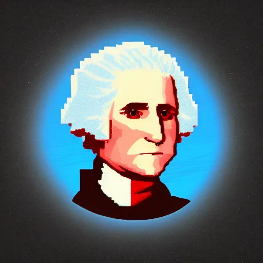 Image similar to anime george washington, colorful, fantastic lighting, pixel art, 1 6 bits, 2 d