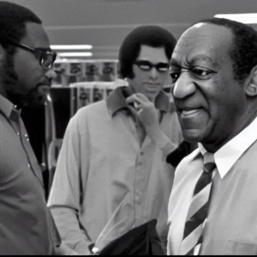 Image similar to bill cosby working at a sears in the 1 9 7 0 s, movie still