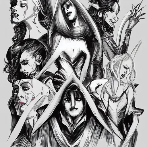 Image similar to a vampire royal court, trending on artstation