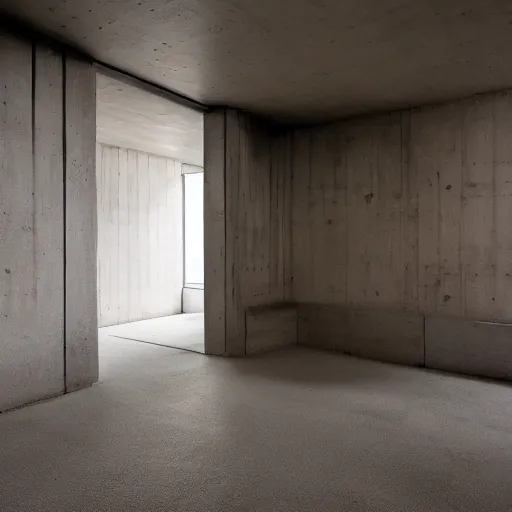 Image similar to interior in the brutalist style