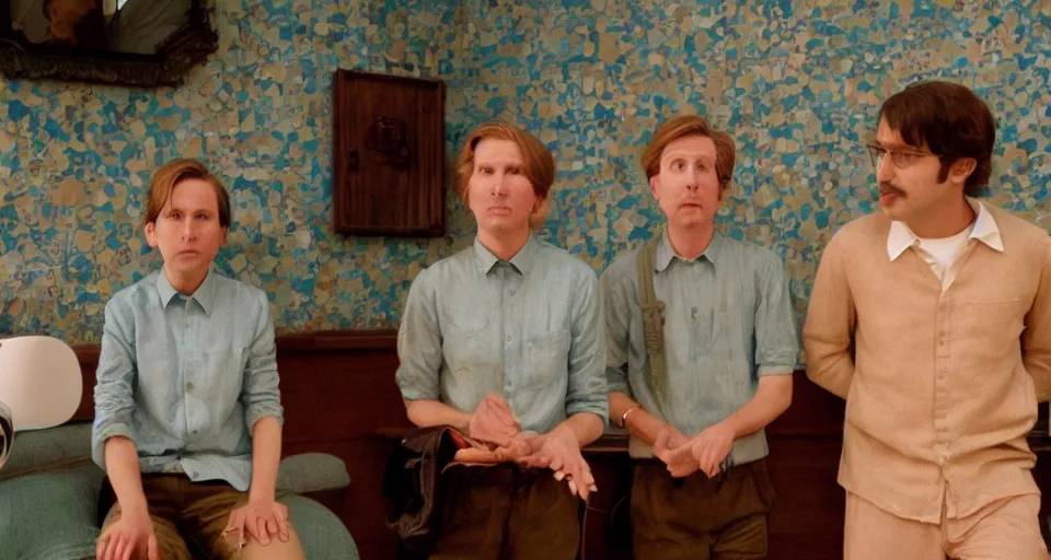 Image similar to the two complementary forces that make up all aspects and phenomena of life, by Wes Anderson,