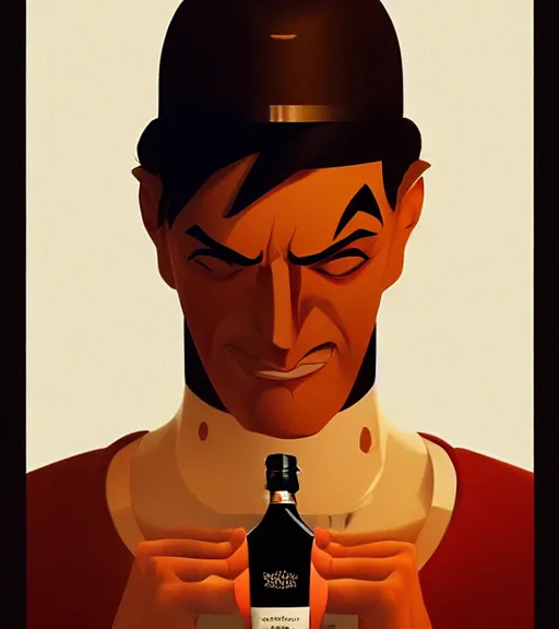 Prompt: face icon stylized minimalist bottle!! zoolnader whiskey!, loftis, cory behance hd by jesper ejsing, by rhads, makoto shinkai and lois van baarle, ilya kuvshinov, rossdraws global illumination