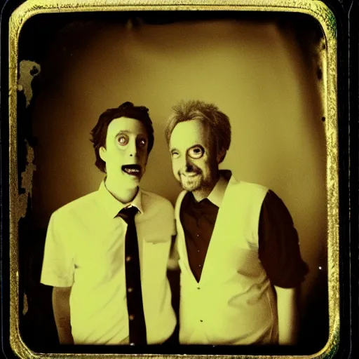 Image similar to tintype photo of “ rick and morty ”