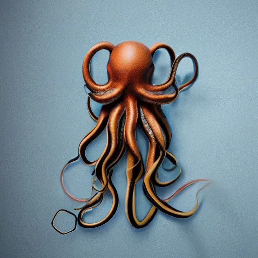 Prompt: octopus clock, real tentacles, professional product photo