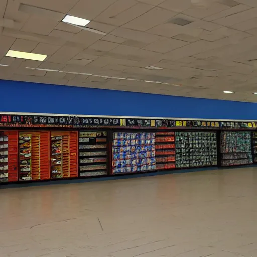 Image similar to the inside of an empty blockbusters,