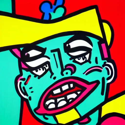 Prompt: pop art of someone taking a selfie smiling during the apocalypse, bright neon colors, intricate details, complementary colors, detailed face, backlighting, octane render, depth of field, extremely detailed, trending in artstation, focus on face, sharp focus, radiant light, beautiful composition, drawn by roy lichtenstein, keith haring, romero britto