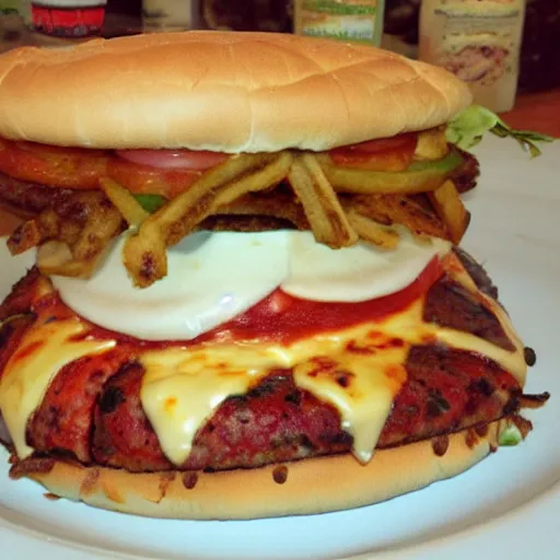 Image similar to pizzaburger