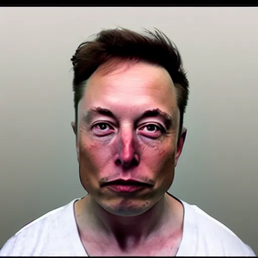 Image similar to mugshot of Elon Musk