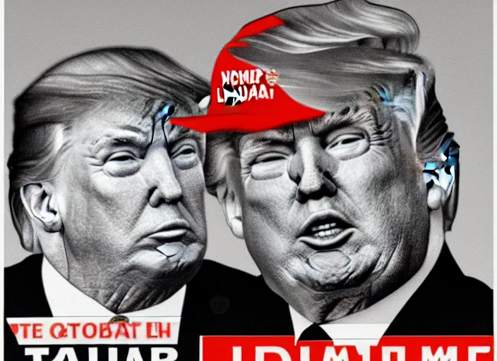 Image similar to donald trump in a communist propaganda poster promoting labour