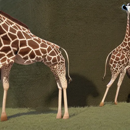 Prompt: ultra realistic eroding giraffes