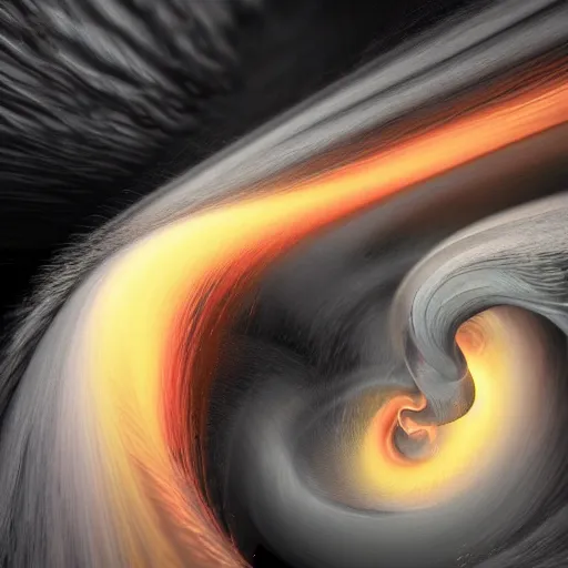 Prompt: hyperrealistic image of turbulent flow around a rotating doublet transitioning to multiphase flow, by thomas eakes & xiang duan & mike judge, perfect symmetry, dim volumetric lighting, photorealistic, 8 k octane beautifully detailed render, post - processing, extremely hyper - detailed, intricate, epic composition, cinematic lighting, masterpiece, trending on artstation, incredibly detailed, stunning,