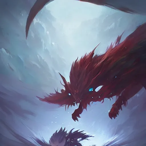 Image similar to Wind monster spirit, dnd style, epic fantasy game art, by Greg Rutkowski, hearthstone artwork