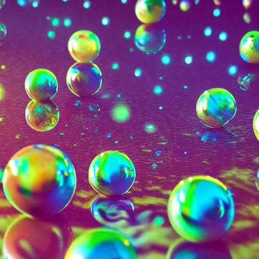 Prompt: reflective marbles, james jean style, claymation style, colourful, volumetric light,, dramatic light, analogue photo, vfx art, digital painting, digital illustration, unreal engine render,