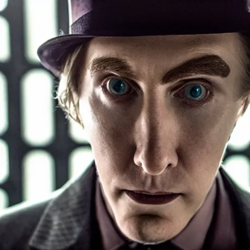 Image similar to film still of Paul Dano as Riddler in a new Batman movie