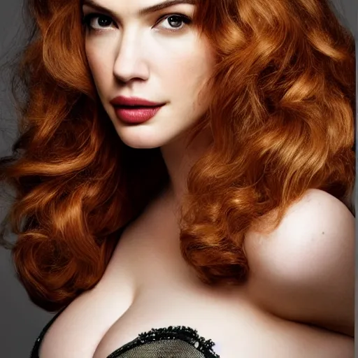 Image similar to portrait of christina hendricks and gal gadot and kate upton hybrid by mario testino, headshot, detailed, award winning, sony a 7 r