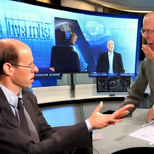 Prompt: nick bostrom argues for the simulation hypothesis on cnn. getty images copyright