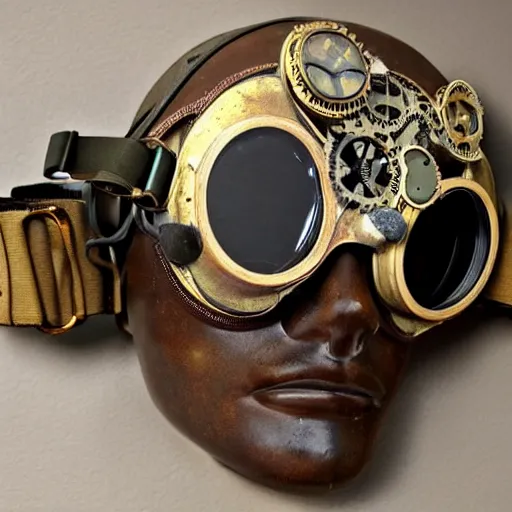 Prompt: steampunk goggles, intricate