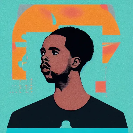 Prompt: Album Art for Earl Sweatshirt, \'Android\' 3d shapes, Vector art, by Sachin Teng, Trending on artstation