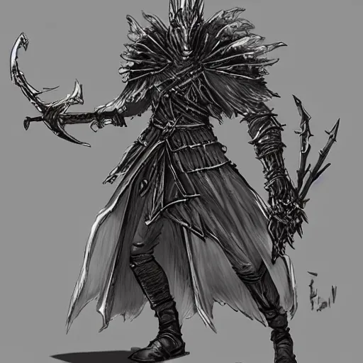 Image similar to Boss Design inspired by Dark Souls, Elden Ring, Bloodborne, character art