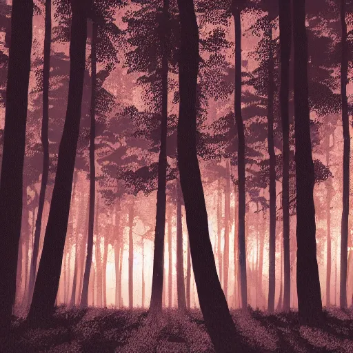 Prompt: forest in the morning light, digiital illustration, intricate