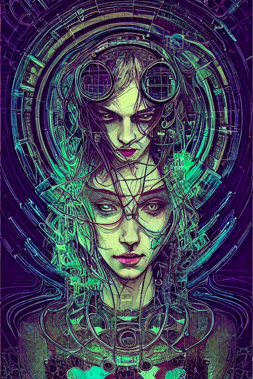 dreamy cyberpunk girl, abstract mirrors, digital | Stable Diffusion ...