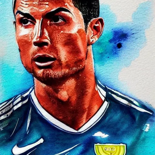 Watercolor #92 Cristiano Ronaldo - Mesmerizer