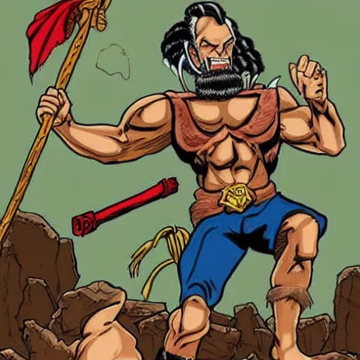 Prompt: abraham lincoln, heman style