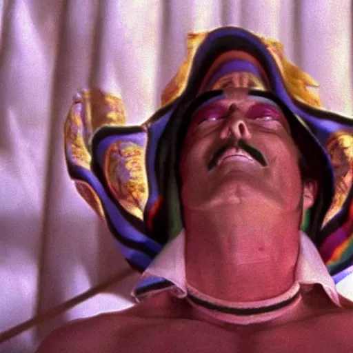 Image similar to the holy mountain ( 1 9 7 3 ) directed by alejandro jodorowsky, movie still frame