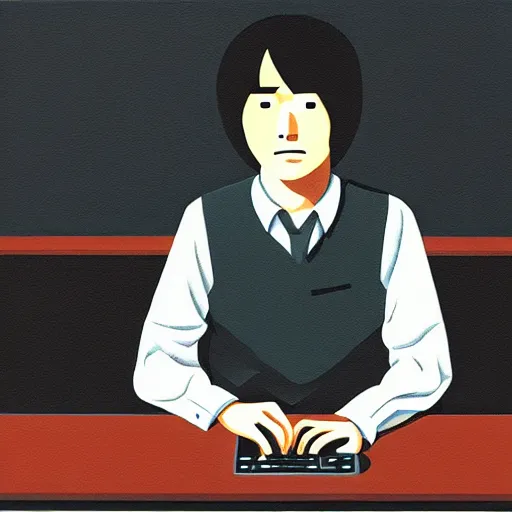 Image similar to portrait of a programmer by makoto yukimura