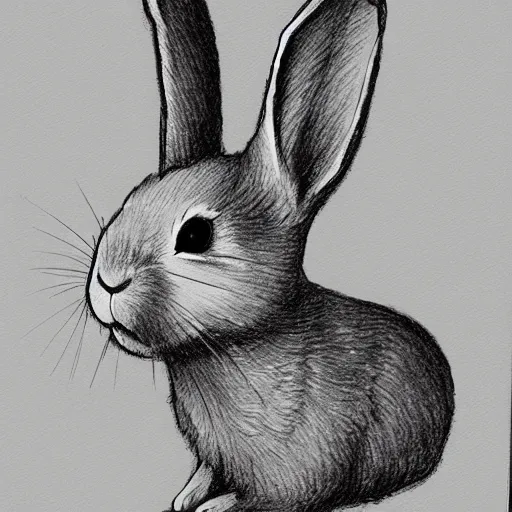 Prompt: rabbit study sketchbook by da vinci c 1 0. 0