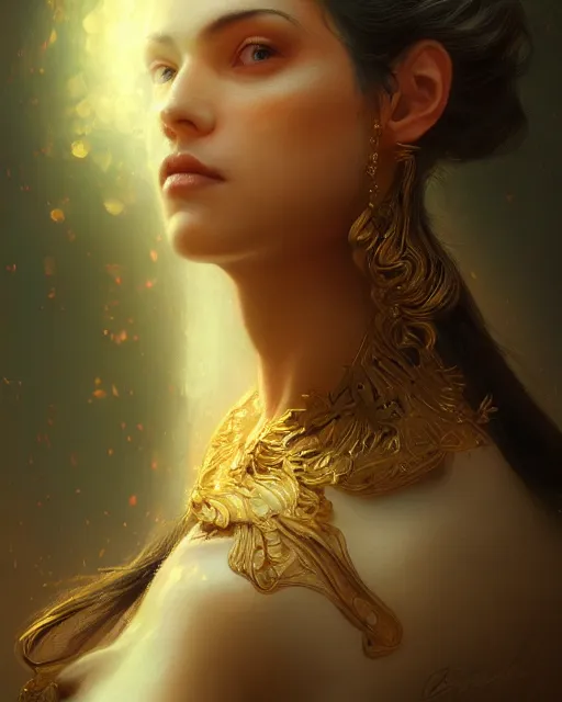 Image similar to incarnation of love, gorgeous, portrait, powerful, intricate, beautiful, masterpiece, elegant, volumetric lighting, back lighting, rimlight, dramatic lighting, digital painting, highly detailed, artstation, sharp focus, illustration, Artgerm, Jean-Léon Gérôme , ruan jia