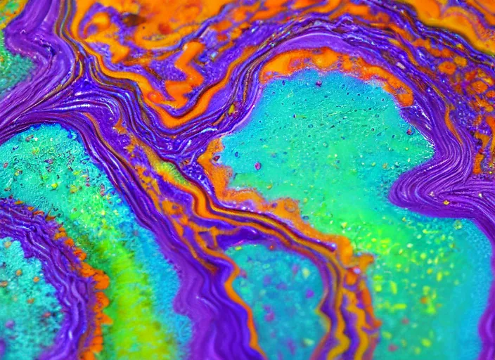 Image similar to Acrylic pour painting, trending on artstation, 4k, 8k, highly detailed, trippy, visual canvas