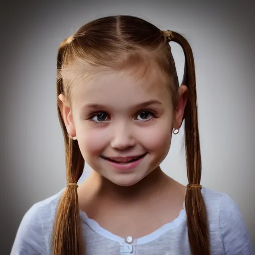 Prompt: photography of a girl with pigtails