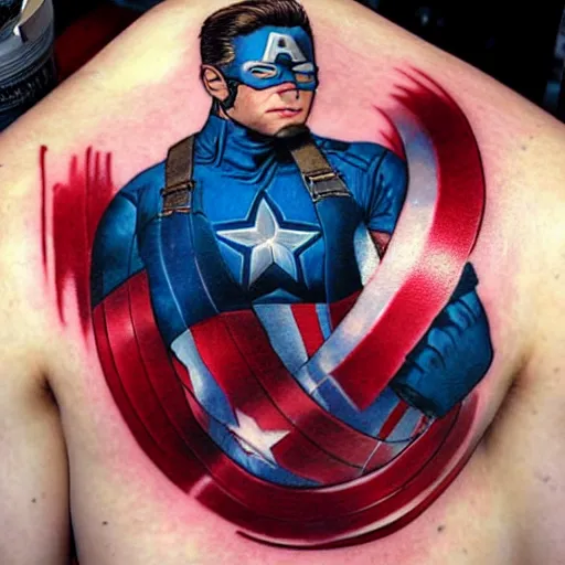 Gee Sharp Tattoos  Captain America and Winter Soldier for Lori from a few  weeks ago and this was her first tattoo Loads of fun with this   captainamerica captainamericaedit captainamericathewintersoldier  captainamericatattoo 