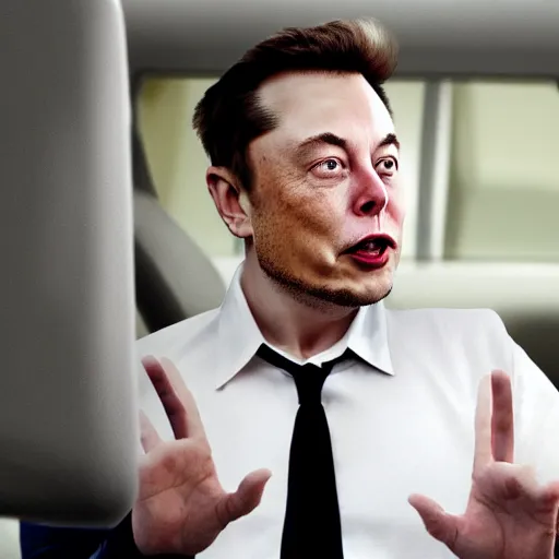 Prompt: elon musk as mr. bean