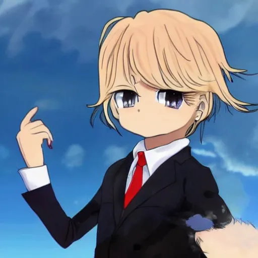 Image similar to donald trump as an anime girl character