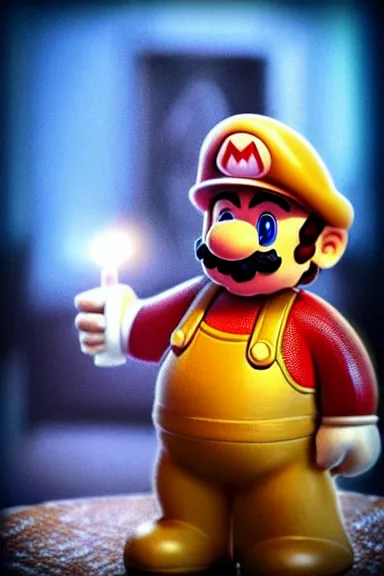 Image similar to “ very very intricate photorealistic photo of a realistic human version of super mario in an episode of game of thrones, photo is in focus with detailed atmospheric lighting, award - winning details ”