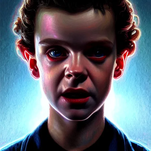 Image similar to portrait painting of joseph quinn eddie munson from stranger things as a vampire, ultra realistic, concept art, intricate details, eerie, highly detailed, photorealistic, octane render, 8 k, unreal engine. art by artgerm and greg rutkowski and charlie bowater and magali villeneuve and alphonse mucha