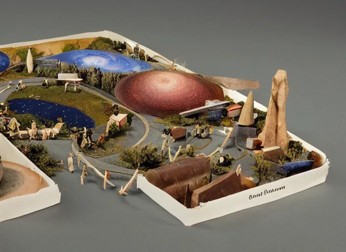 Prompt: diorama model of the shape of the universe