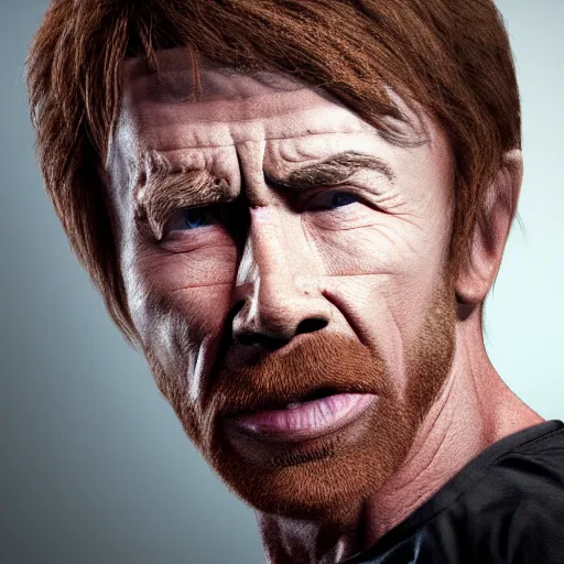 Image similar to octane render portrait from chuck Norris