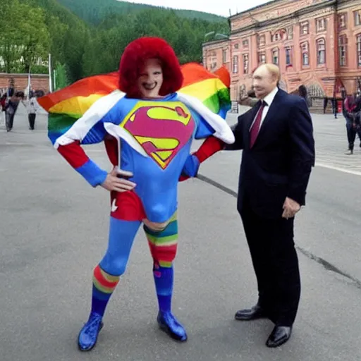 Prompt: super gay and happy Putin