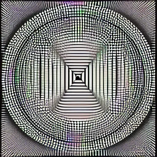 Image similar to optical illusion, circles, squares, lines, black and white, illusion, subliminal, secret shape, hidden shape, message, illusion, visuals, clear