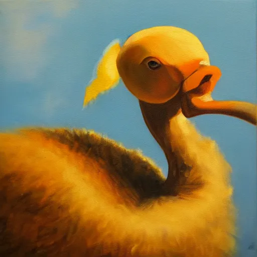 Image similar to a dodo, oil painting