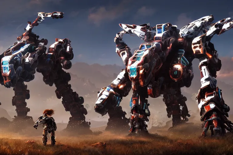 Image similar to shell - walker machine mecha animal beast robot of horizon forbidden west horizon zero dawn bioluminiscence global illumination ray tracing hdr fanart arstation by sung choi and eric pfeiffer and gabriel garza and casper konefal