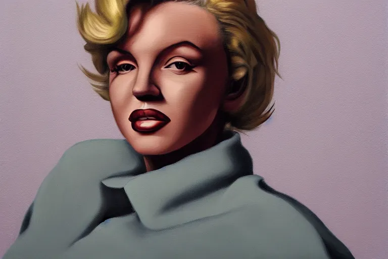 Image similar to portrait of merlyn monroe artwork by tim eitel