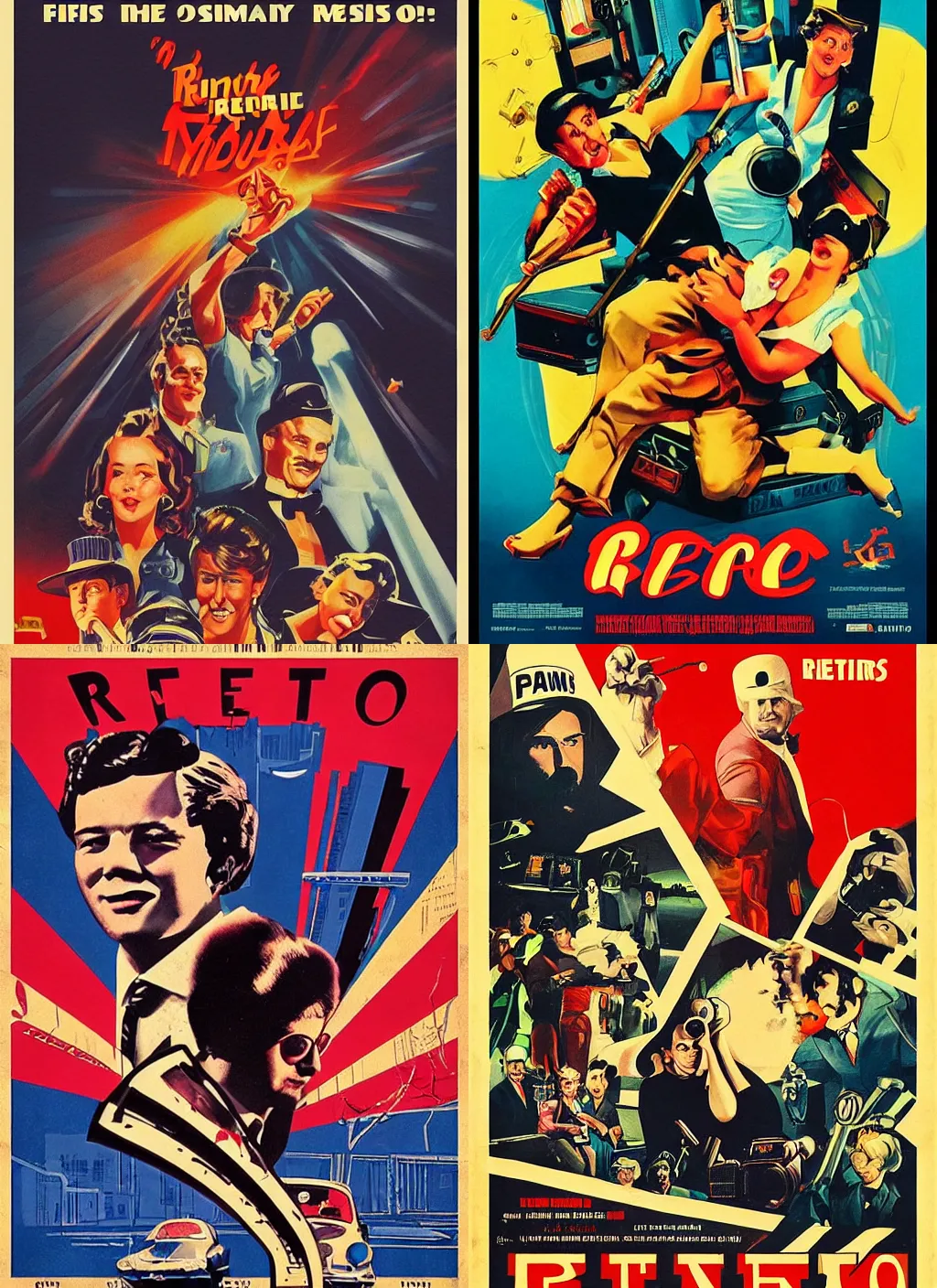 Prompt: “retro art movie poster, detailed”