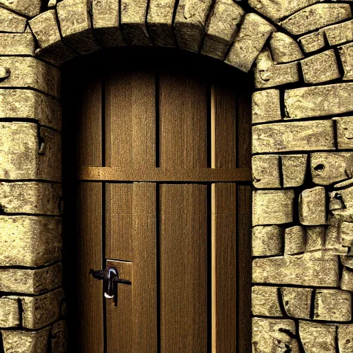 Image similar to concealed door in a dungeon wall, d & d, photo