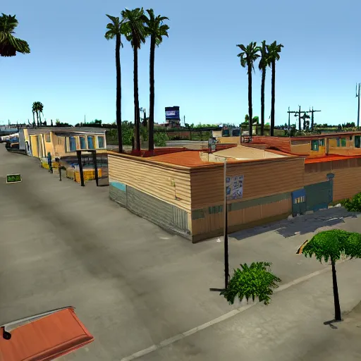 Prompt: pembroke pines florida in gta san andreas game high detail